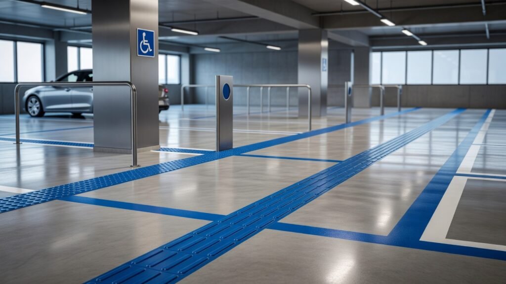 Rutas accesibles en estacionamientos normativa 1 Rutas accesibles en estacionamientos normativa