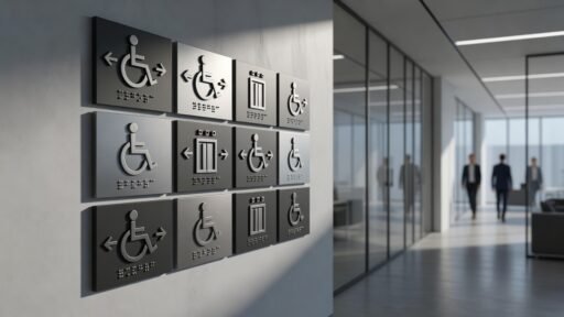 Señalización accesible: ejemplos en altorrelieve