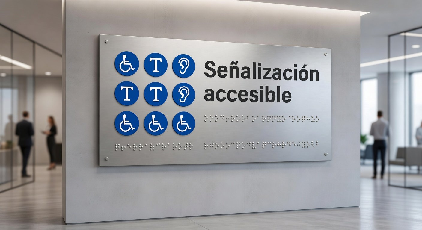 Señalización accesible: iconos, texto y braille: Imagen principal