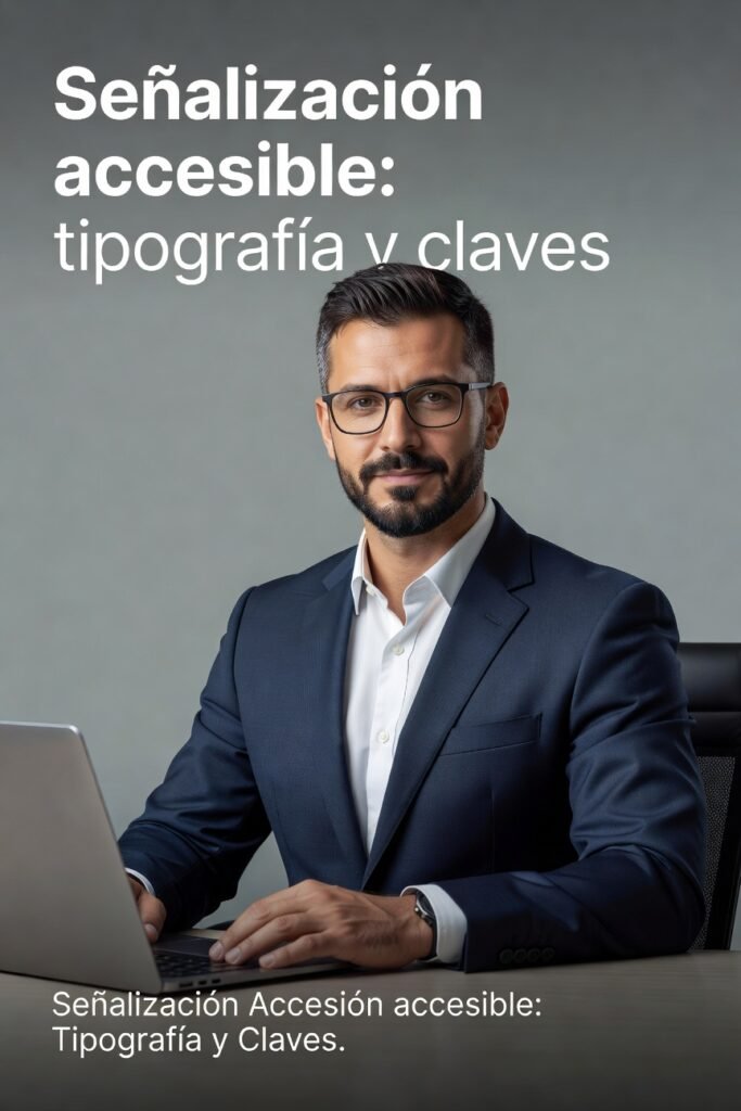 Señalización accesible: tipografía y claves 1 Señalización accesible: tipografía y claves