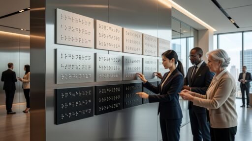 Señalización braille para distintos grupos etarios