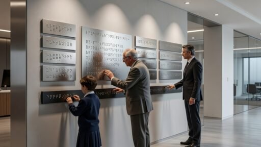 Señalización braille para distintos grupos etarios
