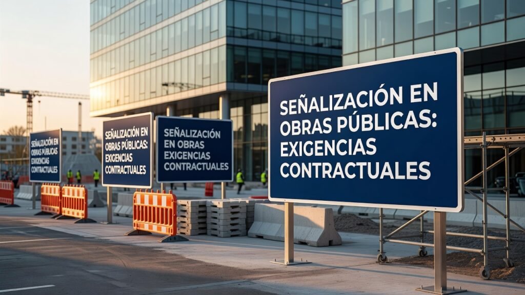 Señalización en obras públicas: exigencias contractuales