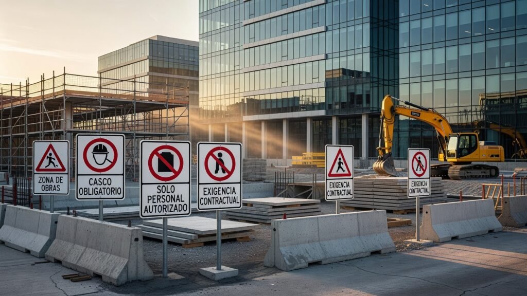 Señalización en obras públicas: exigencias contractuales