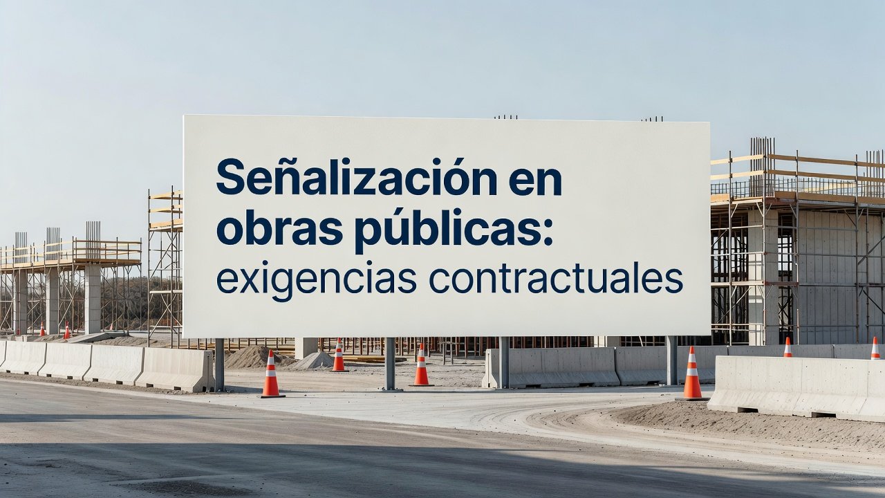 Señalización en obras públicas: exigencias contractuales: Imagen principal