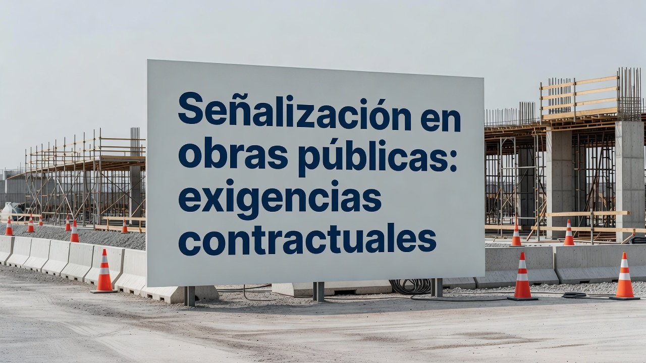 Señalización en obras públicas: exigencias contractuales: Imagen principal