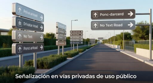 Señalización en vías privadas de uso público