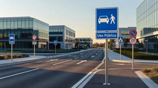 Señalización en vías privadas de uso público