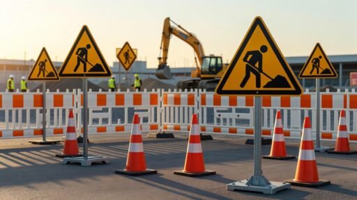 Señalización preventiva en zonas de trabajo vial