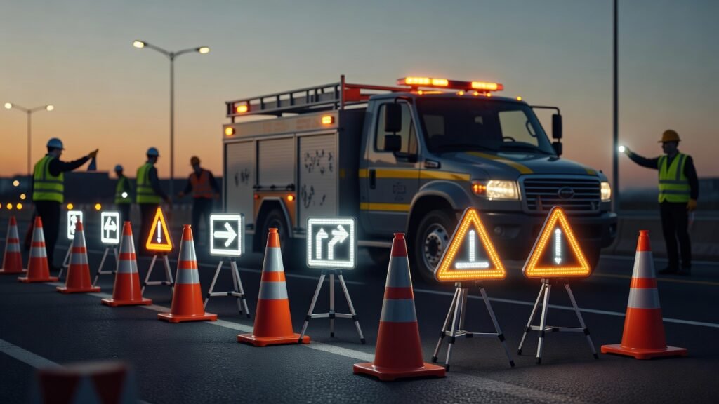 Señalización vial en emergencias y trabajos urgentes