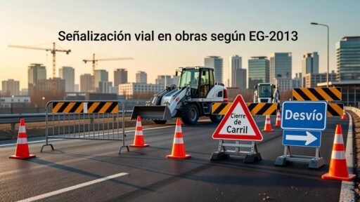 Señalización vial en obras según EG-2013