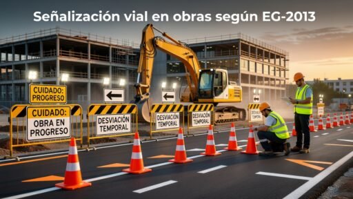 Señalización vial en obras según EG-2013