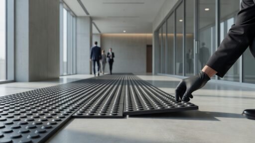 Ubicación del piso táctil en edificaciones