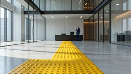 Ubicación del piso táctil en edificaciones