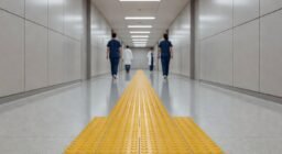 Uso de pavimentos táctiles en hospitales