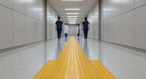 Uso de pavimentos táctiles en hospitales