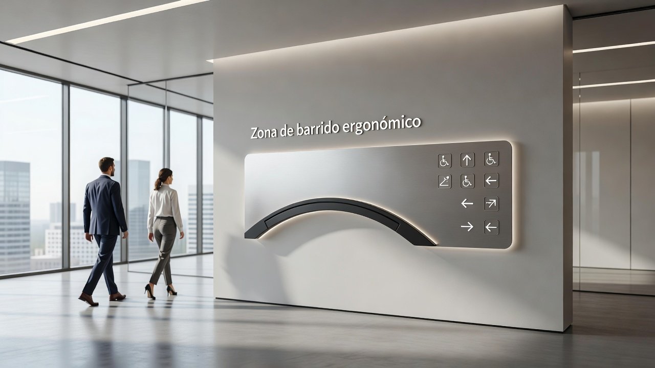 Zona de barrido ergonómico en señalización accesible: Imagen principal