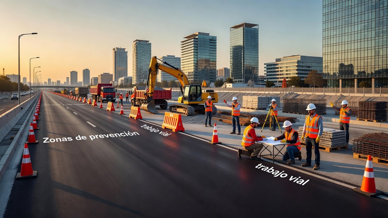 Zonas de prevención transición y trabajo vial: Imagen principal