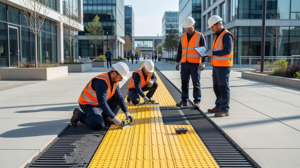 Cómo instalar pavimentos táctiles paso a paso