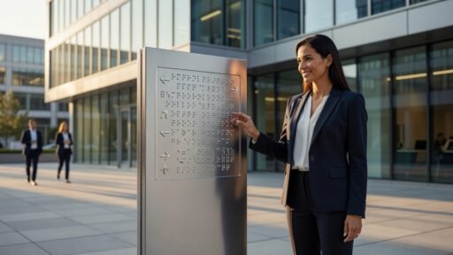 Cómo leer braille en señalización accesible