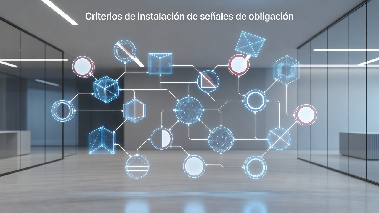 Criterios de instalación de señales de obligación: Concepto visual