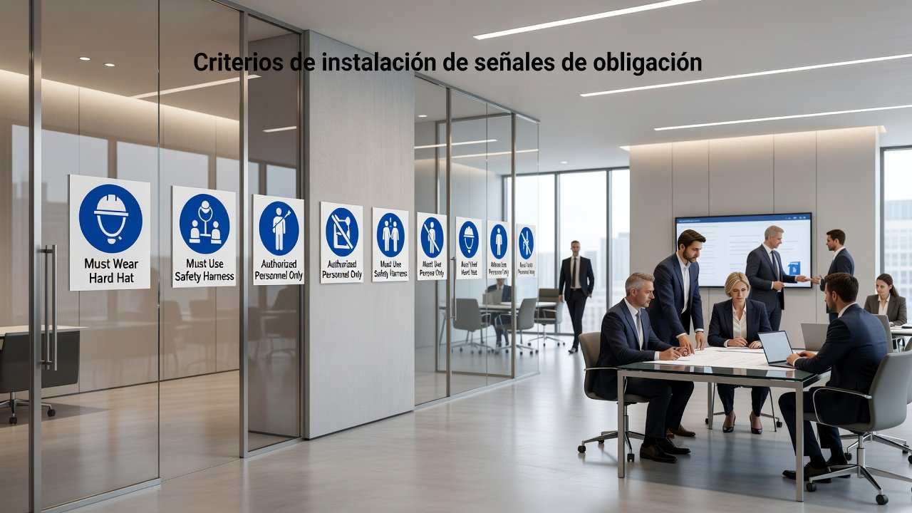 Criterios de instalación de señales de obligación: Imagen principal