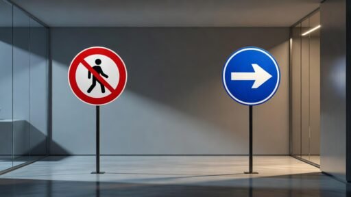 Señal de prohibición vs señal de obligación
