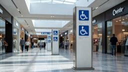 Señalización accesible en centros comerciales