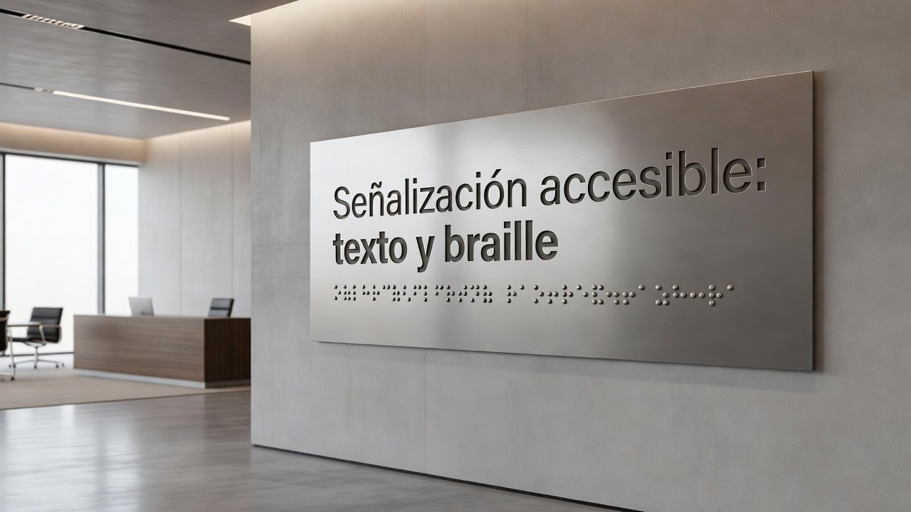 Señalización accesible: texto y braille: Imagen principal