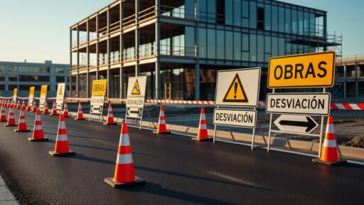 Señalización vial en obras privadas