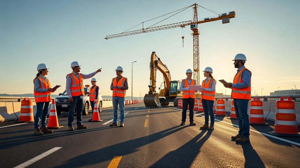 Seguridad de trabajadores y usuarios en obras viales