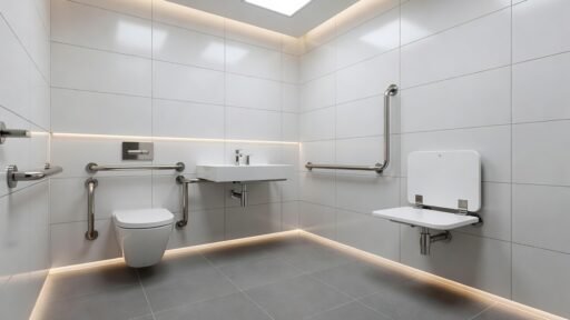 Ubicación de accesorios en baños accesibles normativa
