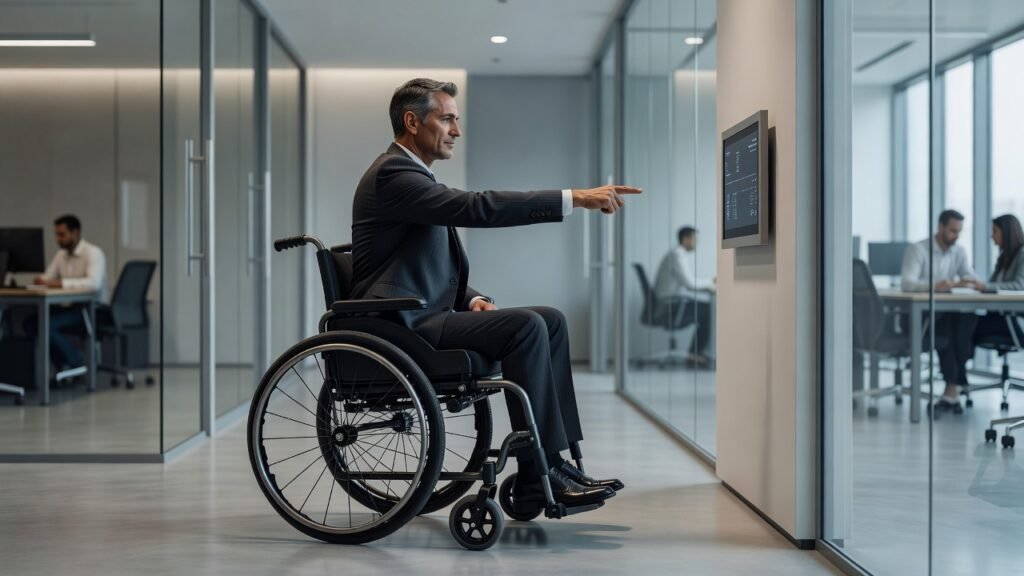 Alcance lateral accesibilidad silla de ruedas