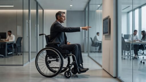 Alcance lateral accesibilidad silla de ruedas