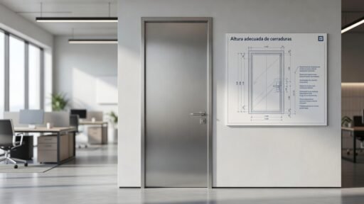 Altura adecuada de cerraduras en diseño universal