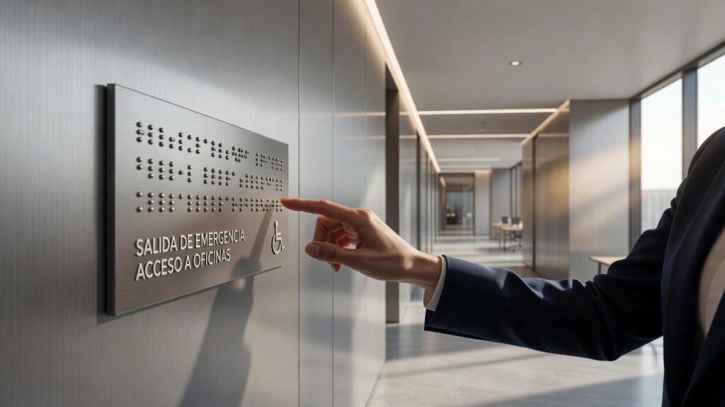 Braille en señalización: guía técnica completa 1 Braille en señalización: guía técnica completa