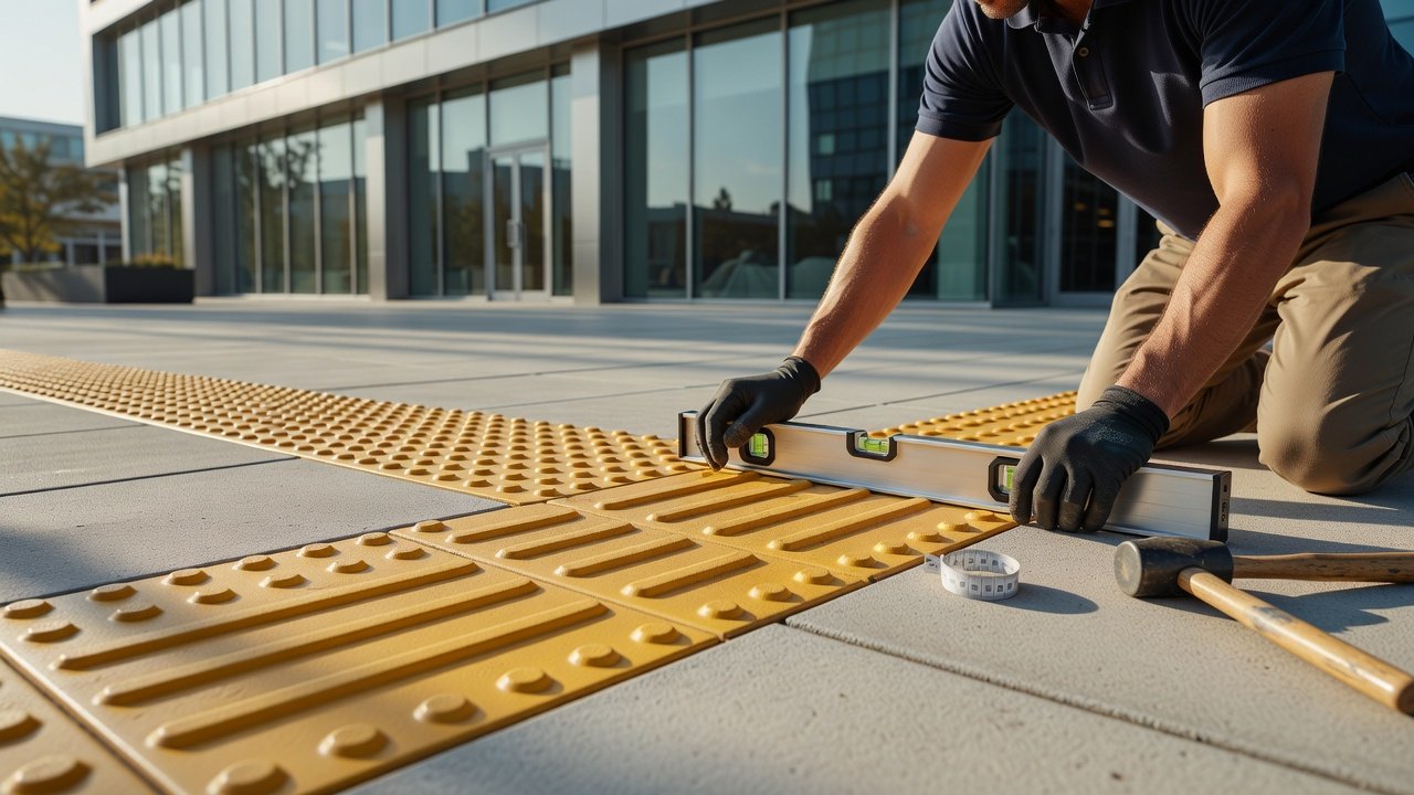 Buenas prácticas en instalación de losetas táctiles