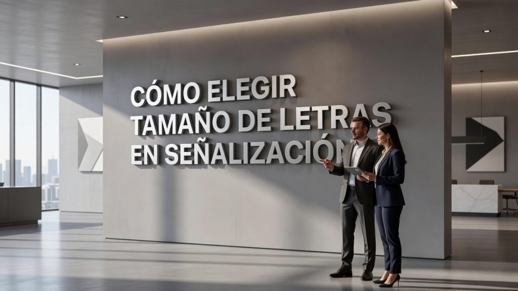 Cómo elegir tamaño de letras en señalización 1 Cómo elegir tamaño de letras en señalización