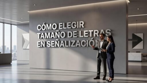 Cómo elegir tamaño de letras en señalización