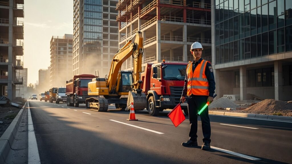 Control del tránsito en zonas de trabajo