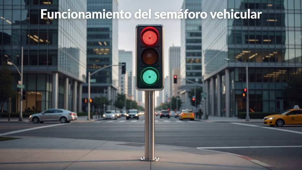 Funcionamiento del semáforo vehicular