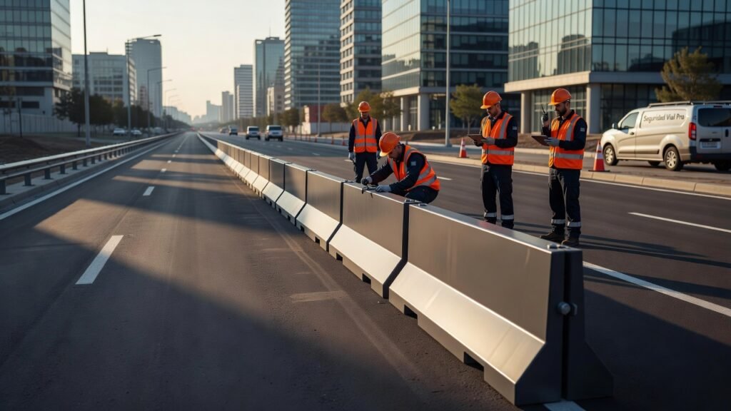 Instalación profesional de barreras de seguridad vial