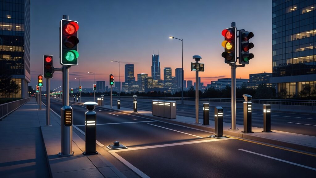 Integración de señalización y dispositivos de seguridad vial