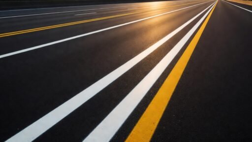 Líneas continuas de demarcación vial