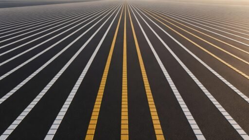 Líneas segmentadas de demarcación vial