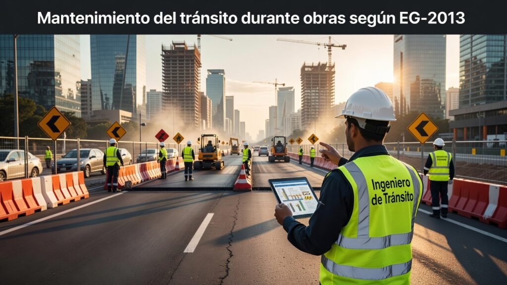 Mantenimiento del tránsito durante obras según EG-2013
