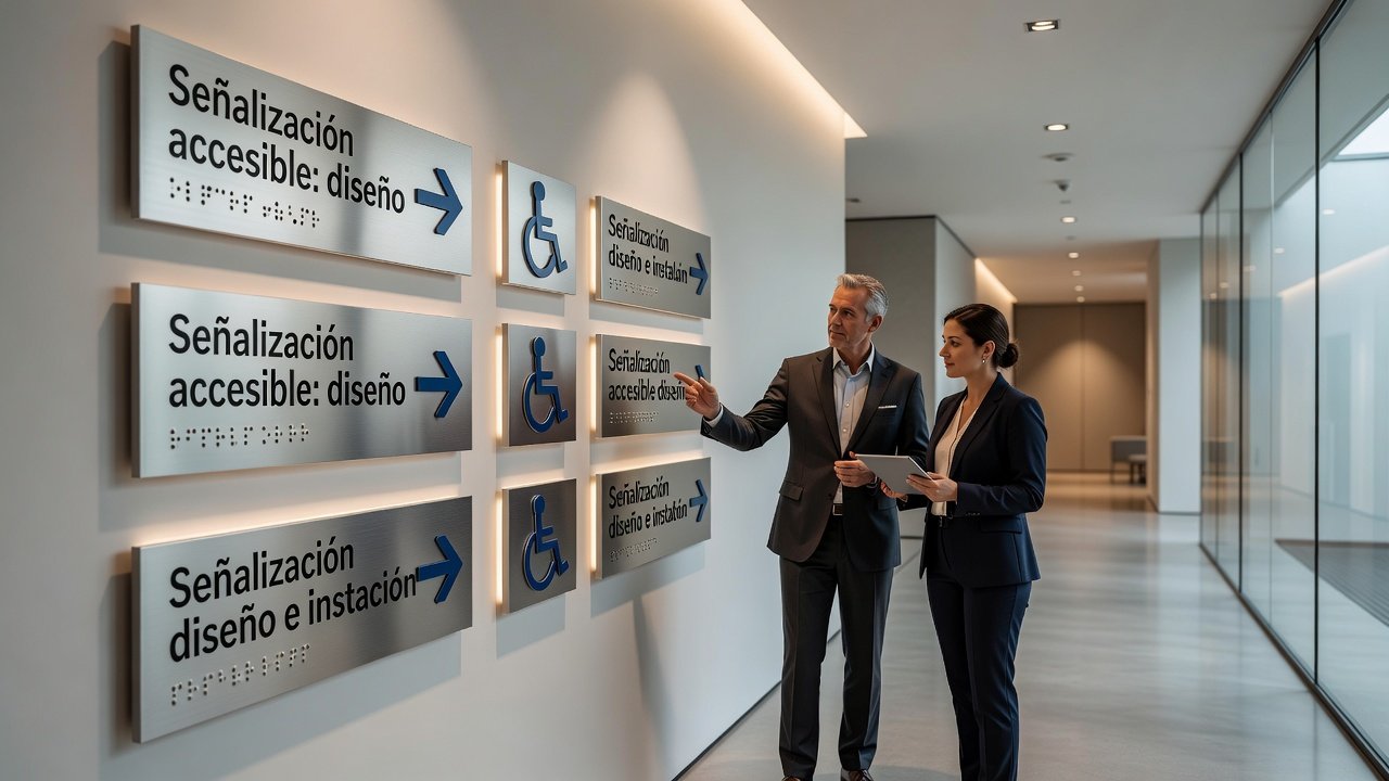 Señalización accesible: diseño e instalación