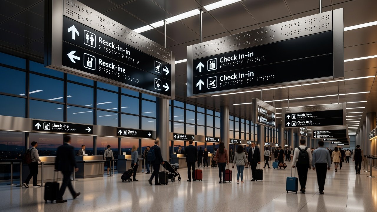 Señalización accesible en aeropuertos y terminales: Imagen principal