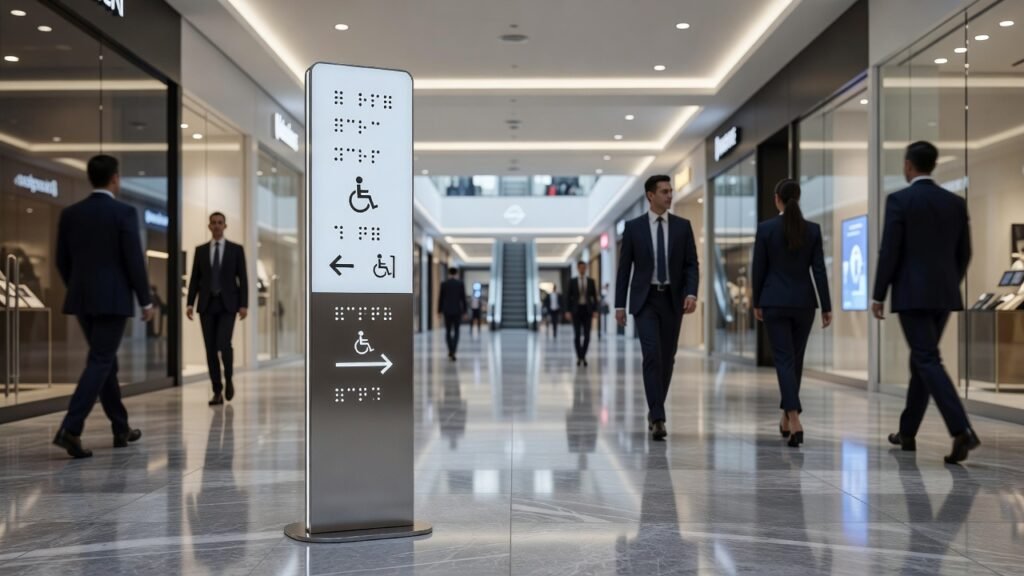 Señalización accesible en centros comerciales: guía