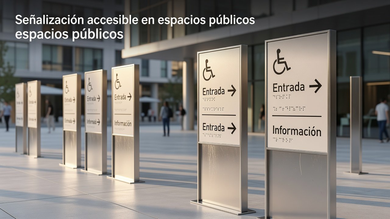 Señalización accesible en espacios públicos